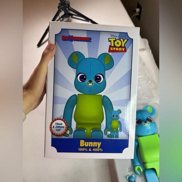 Bearbrick x Disney Pixar Toy Story 4 BUNNY 100% & 400% Set Be@rbrick - Picture 7 of 10